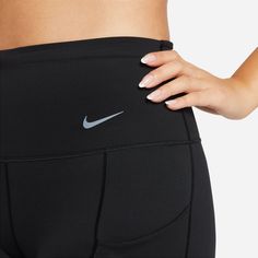 Women's Firm-Support High-Waisted 7/8 Leggings with PocketsLOCKED IN SO YOU CAN GO ALL OUTPush yourself forward with the right balance of support and comfort with our Nike Go leggings. Squat-proof—even during your toughest workouts—their sleek, midweight InfinaLock fabric feels compressive and supportive. Multiple pockets let you carry everything you could need, whether you're hitting the trail, the gym or the mat.Extra-Wide WaistbandDesigned to help reduce rolling, pinching and sliding, the wai Trail Shoes Women, Push Yourself, Running Belt, Winter Gear, Squat Proof, Back Women, Country Outfits, The Trail, Socks For Sale