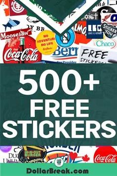 the cover of 500 + free stickers is shown in green, with white lettering