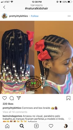 Cornrows And Box Braids, Braids Cornrows, Kids Braids, Kid Braid Styles, French Braid Hairstyles, Toddler Hairstyles Girl