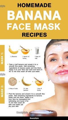 Banana Mask, Banana Face Mask, Mask Recipes, Resep Diet, Brown Spots On Face, Face Mask Recipe, Spots On Face, Homemade Face Masks