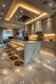 Dream Kitchens Design White, Best Modern House Design Interior, House Design White, Luxury Kitchen Design White, Luxury White Kitchen Design, White Modern House, Ikea Kitchen Design, Kitchens Design, White Kitchens