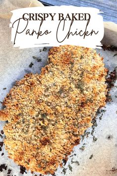 crispy baked panko chicken on a baking sheet