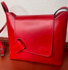 Top offer of the season! Italian Leather Messenger Shoulder Bag, now at an exclusive price of $140.00 Red Calf Leather Bag With Soft Texture, Red Calf Leather Bag With Soft Finish, Soft Calf Leather Red Bag, Leather Lined Flap Bag, Italian Leather Evening Bag, Red Leather Crossbody Shoulder Bag, Red Soft Leather Shoulder Bag, Classic Red Leather Shoulder Bag, Red Leather Shoulder Bag With Leather Backing