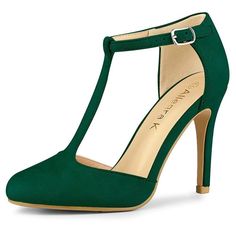 Allegra K Women's Rounded Toe Stiletto Heel T-Strap Dress Pumps Product Details Size: 9 Color: Green Brand: No Brand Mpn: A17122200ux0225eu Upc: Does Not Apply Ean: Does Not Apply * Item Model Number : A17122200ux0225eu * Department : Womens * Date First Available : May 24, 2017 * Manufacturer : Allegra K Flat Foot, Round Toe Pumps, Lace Heels, Womens Stilettos, Pumps Heels Stilettos, Closed Toe Shoes, Fancy Shoes, Strap Pumps, Stiletto Pumps