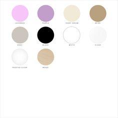 the different shades of white, black, and pink are shown in this color chart