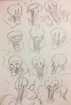 a drawing of different faces and expressions