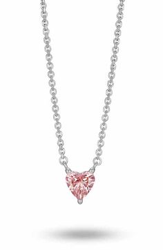 LIGHTBOX 1.5-Carat Lab Grown Diamond Pendant Necklace | Nordstrom Tiffany And Co Pink, Pink Diamond Necklace, Luxury Gifts For Her, Diamond Heart Pendant Necklace, Diamond Guide, Heart Pendant Diamond, Delicate Chain, Tiffany And Co, Luxe Gifts