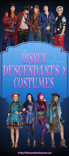 the poster for disney's descendantss 2 costumes