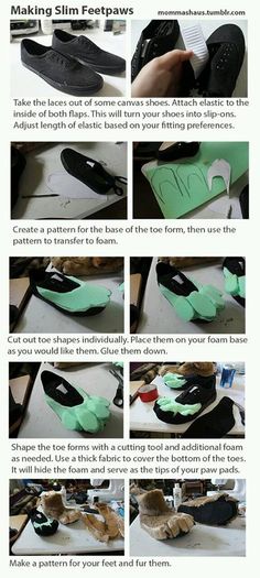 step by step instructions for making slippers