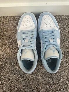 ad eBay - Air Jordan 1’s Ice Blue Size 9.5 Women’s - Buy Now, click the link (eBay) Jordans 1s, Air Jordan 1 Low Women, Jordan 1 Low Women, Low Jordan 1, Air Jordan 1s, Blue Jordans, Air Jordan 1 Low, Jordan 1 Low, Blue Sneakers