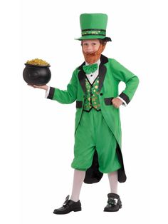 Kid's Mr. Leprechaun Costume - costumes.com Irish Costumes, Bow Tie Pants, Leprechaun Costume, Boys Fancy Dress, St Patrick's Day Costumes, Dress Name, Holiday Costumes, Dress Up Outfits, Theme Halloween