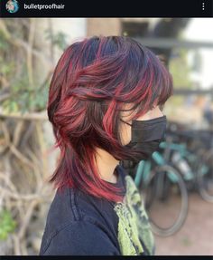 Red Mullet Hair, Mullet Hair, Red Mullet, Haircut Inspo, Hair 2024, Fantasy Hair, Long Straight Hair, Color Inspo, Hair Inspo Color