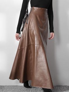 Pia Maxi Skirt - Glory Connection Womens Leather Skirt, Skirts Korean, Clothes Korean Style, Maxi Rok, Leather Decor, Skirt Women, Faux Leather Skirt, Maxi Skirts, Solid Dress