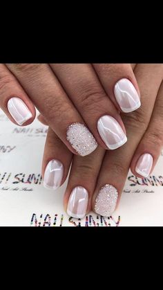 Bride Nails, Nails French, Homecoming Nails, Bridal Nails, Up Nails, Fabulous Nails, Nail It, Fancy Nails, French Manicure