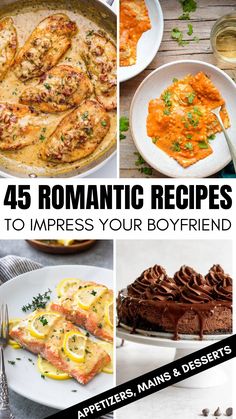 the cover of 45 romantic recipes to impress your boyfriend