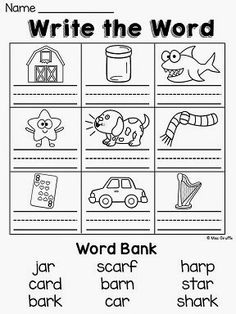 a worksheet with words and pictures on it