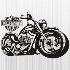 Motor Harley Davidson Cycle SVG Harley Davidson Vector Art, Harley Davidson Silhouette, Harley Davidson Svg File Vinyl Decals, Harley Davidson Logo Printable, Harley Davidson Logo Tattoo, Harley Davidson Illustration, Harley Decals