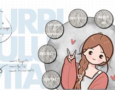 an illustrated drawing of a girl holding a paper heart with the words urbania above her