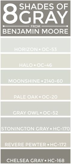 the shades of gray from benjamin moore