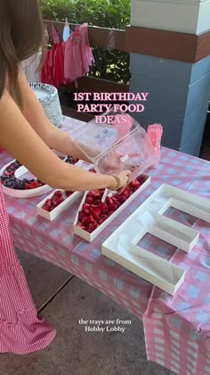 Make Your Day Birthday Food 1st Birthday, Berry Sweet One Birthday Food, Berry 1st Birthday Desserts, Strawberry First Birthday Food Ideas, Berry First Birthday Cake Table, Berry First Birthday Rice Krispies, My Berry First Birthday Treats, Blackberry Party Theme, Food For Strawberry Themed Party