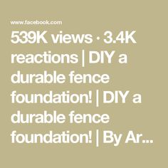 539K views · 3.4K reactions | DIY a durable fence foundation! | DIY a durable fence foundation! | By Art & Graphic Design | Learning how to create a
durable fence foundation is a must. And this clip shows all the
steps carefully. Fill the hole with solo tube
and secure it perfectly. Fill the hole with cement and
there you have a solid foundation. Graphic Design Learning, Design Learning, Art Graphic Design, Fencing, Custom Build, Cement, Fence, Foundation