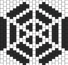 a black and white pattern with squares in the middle