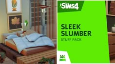 an image of a bedroom setting in sims4 for the game sleep slumber stuff