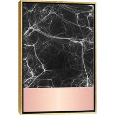 an abstract black and pink background with metallic foil on the bottom art print by design express