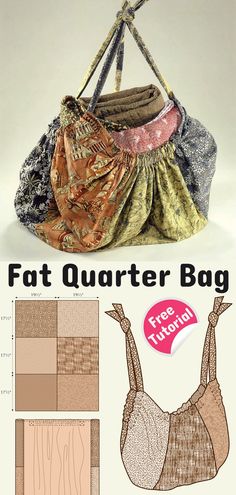 Fat Quarter Bag, Sewing Machine Projects, Cute Sewing Projects, Sewing Projects Clothes, Crochet Clutch, Learning Techniques, Small Sewing Projects, Sewing Design, Diy Sewing Clothes