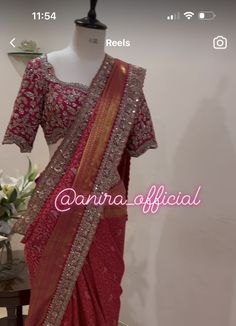 Blouse Designs Brides Wedding, Pattu Sarees Wedding Indian Bridal, Maggam Work Blouse Designs Bridal Indian Weddings, Blouse Designs For Bride, Wedding Blouse Designs Bridal Collection, Pattu Sarees Wedding, Red Saree Wedding, Reception Saree