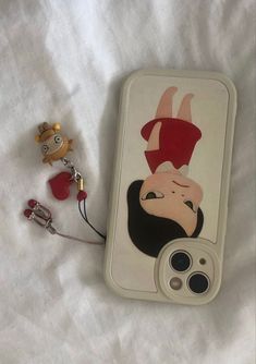 an iphone case with a cartoon character on it