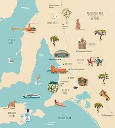 an illustrated map shows the locations of various tourist attractions