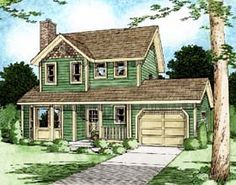 this is the front elevation of these house plans