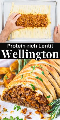 this protein - rich lentil wellington is the perfect way to use up leftover meat