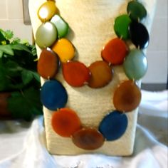 Multi Color Set Of An Organic Vegan Tagua Nut Necklace Handcrafted In Ecuador By A Master Artisan. Gold Boho Necklace, Cat Eye Necklace, Agate Stone Necklace, Natural Things, Pebble Necklace, Tagua Jewelry, Pink Dolphin, Dichroic Glass Pendant, Fashion Beads