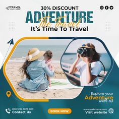 an advertisement for the adventure travel company