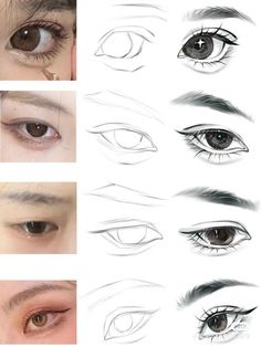 the different types of eyes and how to draw them