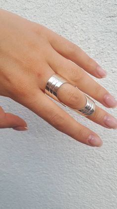 Armor rings Shield ring Double ring Joint ring Knuckle ring Statement ring Full finger ring Armenian silver Ring Large Ring Unique Ring NOTE. Please choose your exact size , as the band is wide we make it a bit larger More armor rings check out here https://www.etsy.com/listing/823916704/armor-full-finger-ring-shield-ring?ga_search_query=full%2Bfinger&ref=shop_items_search_1&pro=1&frs=1 https://www.etsy.com/listing/779039553/full-finger-ring-double-ring-shield-ring?ref=shop_home_acti Unique Open Band Midi Rings For Promise, Unique Metal Open Band Rings, Unique Metal Rings With Open Band, Unique Open Band Metal Rings, Silver Crystal Open Band Promise Ring, Modern Metal Toe Ring, Minimalist Silver Open Ring Crystal Ring, Minimalist Metal Toe Ring, Minimalist Silver Open Crystal Ring