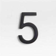 the number five is shown in black on a white background