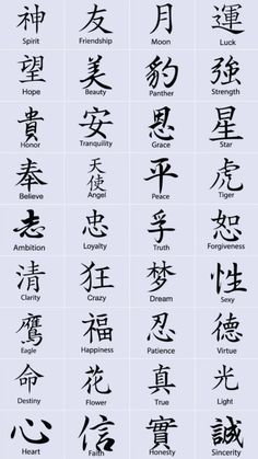 an image of the chinese characters in different languages, all written in various font styles