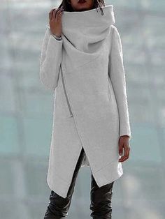 Casual Outerwear, White Coat, Exclusive Fashion, Fashion Sale, Cotton Pants, Independent Designers Fashion, Outerwear Coats, Hoodie Fashion, Types Of Sleeves