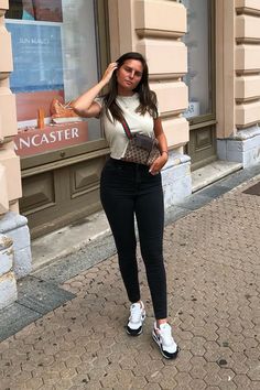 @kate_lalic's look. Gold Necklace | Antique White Tee | Black Jeans #casual #travelling #zagreb #ootd #fashioninspo #outfit #fashionlook #whattowear #mode #womenfashion #dailylook #inspo #lookdujour #trendy #women #style #fashion Gold Necklace Antique, Necklace Antique, Zagreb, Casual Everyday, White Tee