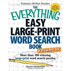 the everything easy large print word search book