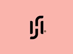 the letter j in black on a pink background