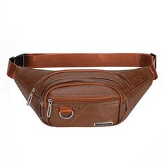 Style: Business commute Material: PU Leather Closure Type: Zipper Suitcase shape: Horizontal square Features: Waterproof Pattern: Solid Color Fashion Element: Contrast Color Color: Black, Brown, Khaki Occasion: Daily Matching Leather Waist Bag, Leather Fanny Pack, Khaki Fashion, Leather Belt Bag, Outdoor Leisure, Faux Leather Belts, Mens Leather Bag, Color Fashion, Waist Pack