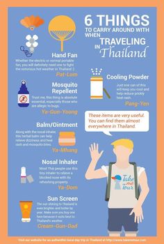 an info poster with different things to do in thailand