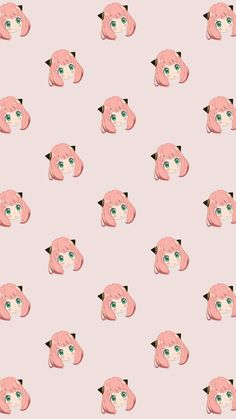 a pink wallpaper with an image of a cat