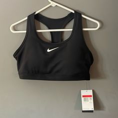 Brand New With Tags, Black Nike Sports Bra. Nike Bras, Birthday Shoes, Nike Bra, Xmas Wishlist, Athletic Clothes, Medium Support Sports Bra, Pinterest Ideas, Nike Accessories, Nike Sports Bra