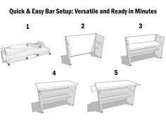 the instructions for how to build an easy table and bench