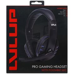 gaming headset with foldable mic